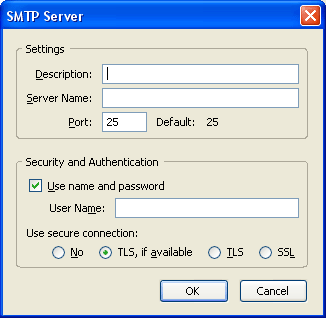 Thunderbird SMTP screen 2