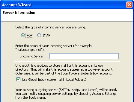 thunderbird account screen 3